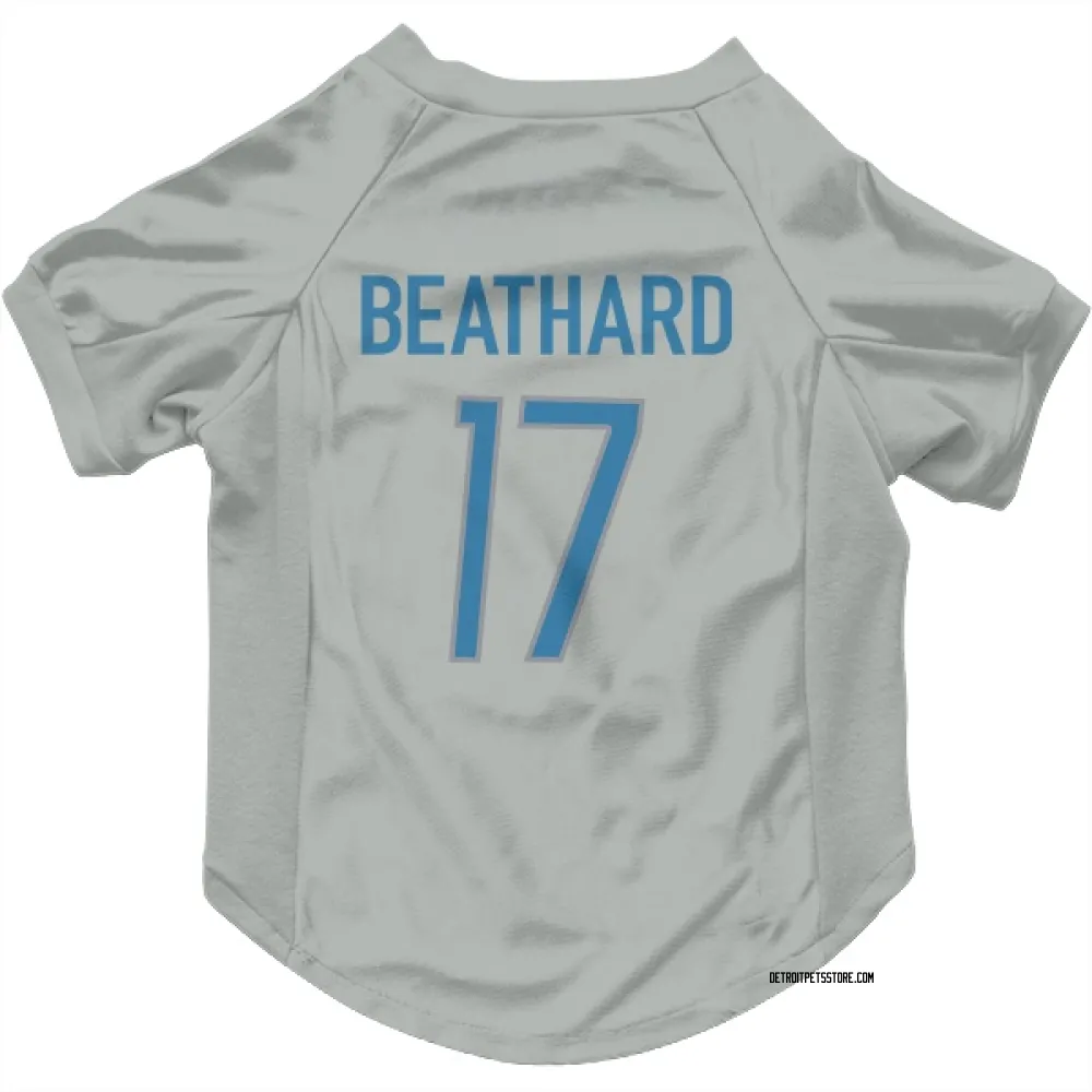 Detroit Lions C.J. Beathard Silver Pet Jersey for Dog & Cat