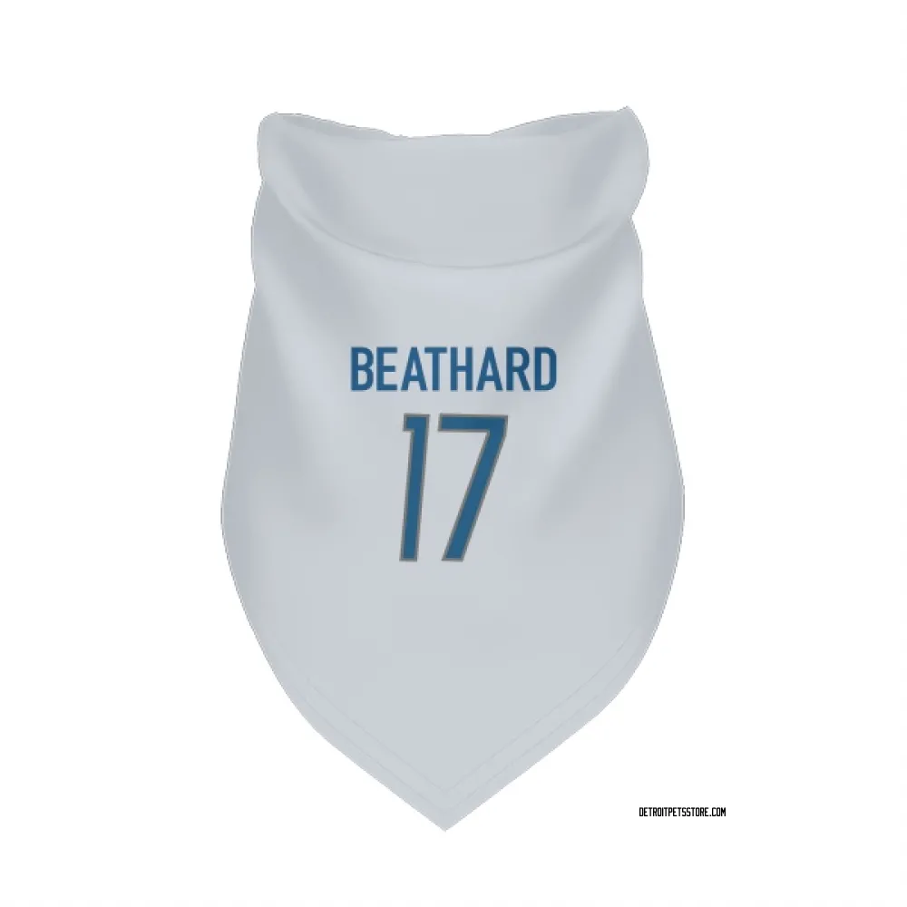 Detroit Lions C.J. Beathard White Pet Bandana for Dog & Cat
