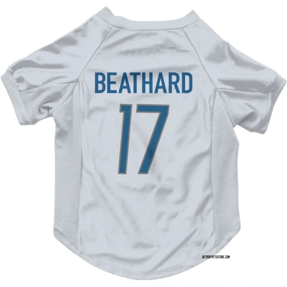 Detroit Lions C.J. Beathard White Pet Jersey for Dog & Cat