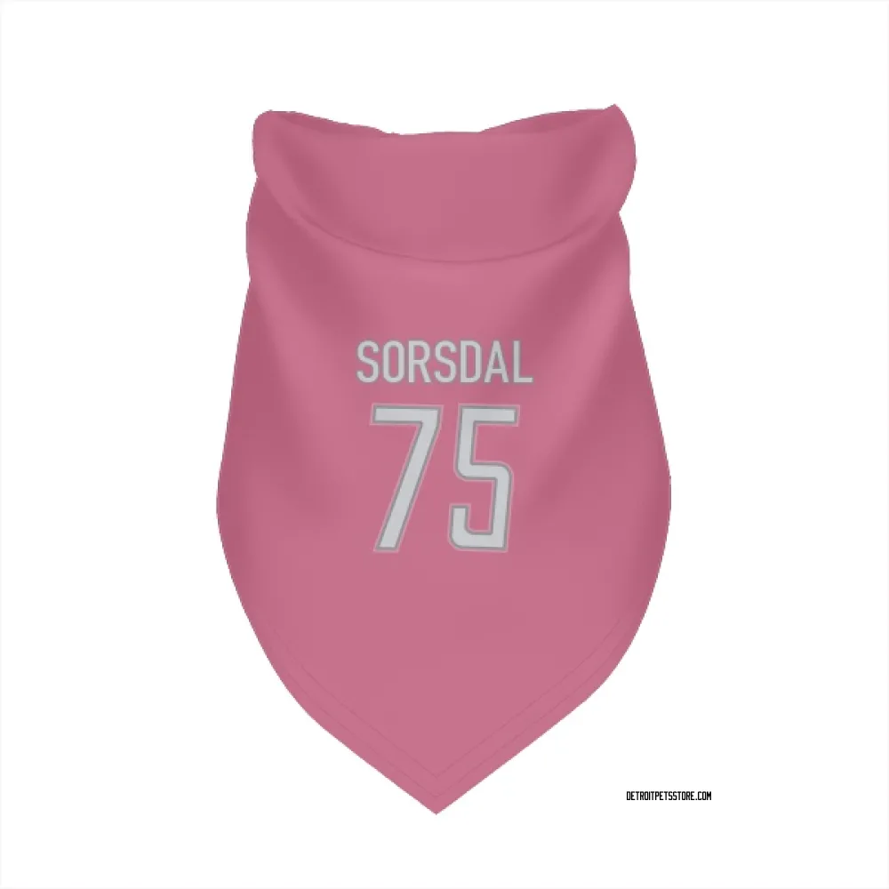 Detroit Lions Colby Sorsdal Pink Pet Bandana for Dog & Cat
