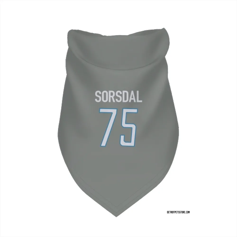 Detroit Lions Colby Sorsdal Steel Pet Bandana for Dog & Cat