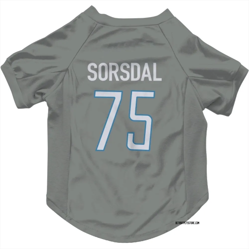 Detroit Lions Colby Sorsdal Steel Pet Jersey for Dog & Cat