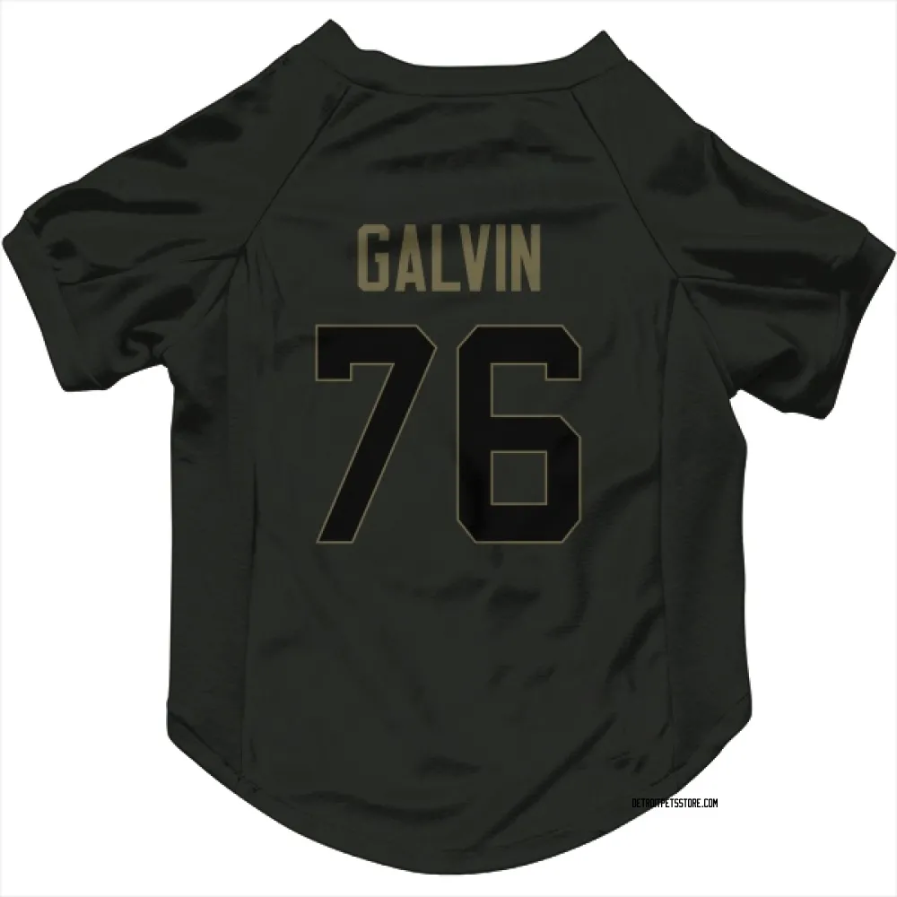 Detroit Lions Connor Galvin Black Service Pet Jersey for Dog & Cat