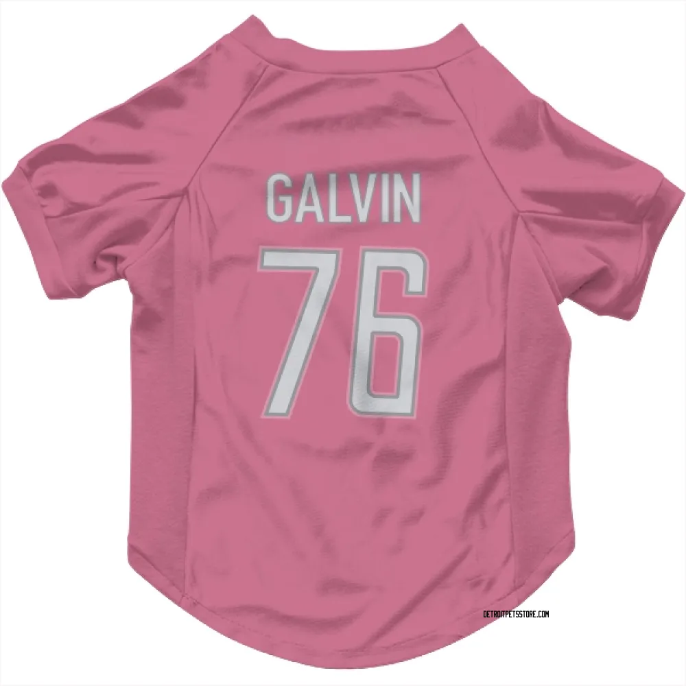 Detroit Lions Connor Galvin Pink Pet Jersey for Dog & Cat
