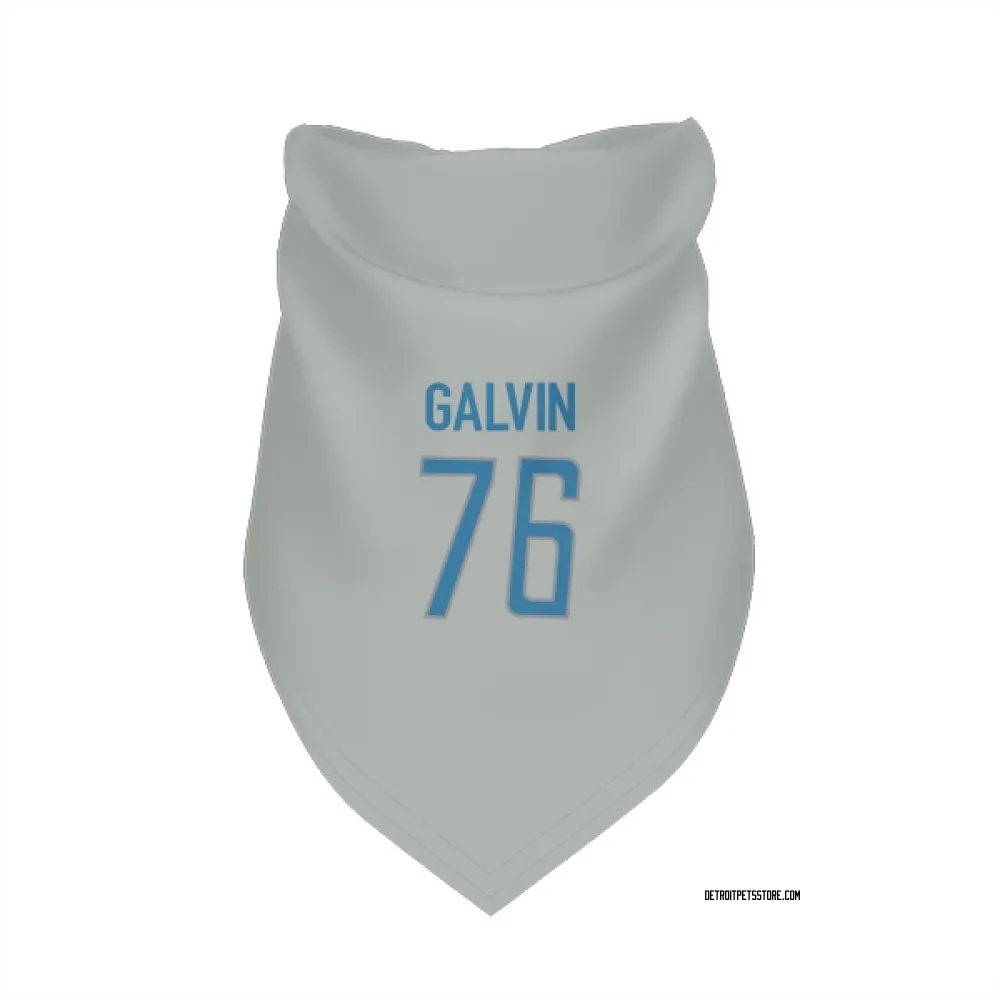 Detroit Lions Connor Galvin Silver Pet Bandana for Dog & Cat