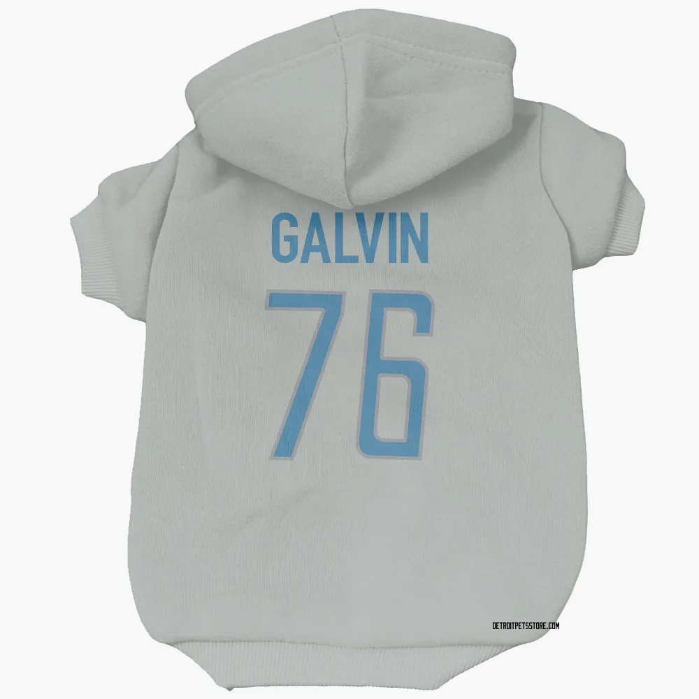 Detroit Lions Connor Galvin Silver Pet Hoodie for Dog & Cat