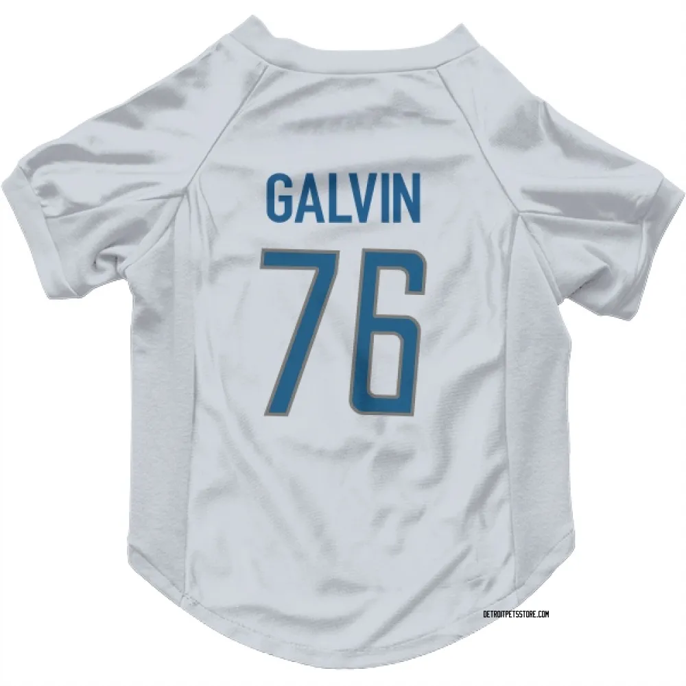 Detroit Lions Connor Galvin White Pet Jersey for Dog & Cat