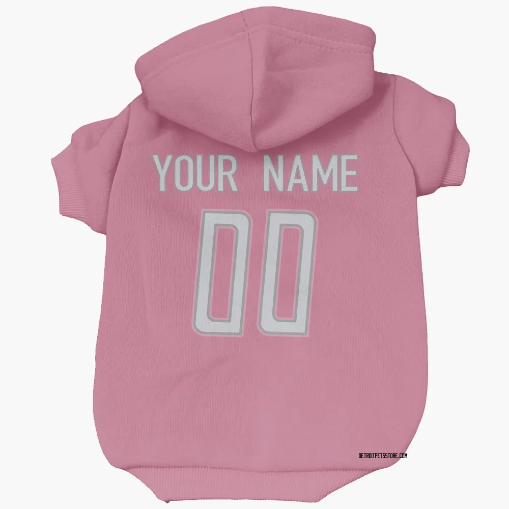 Detroit Lions Custom Pink Pet Hoodie for Dog & Cat