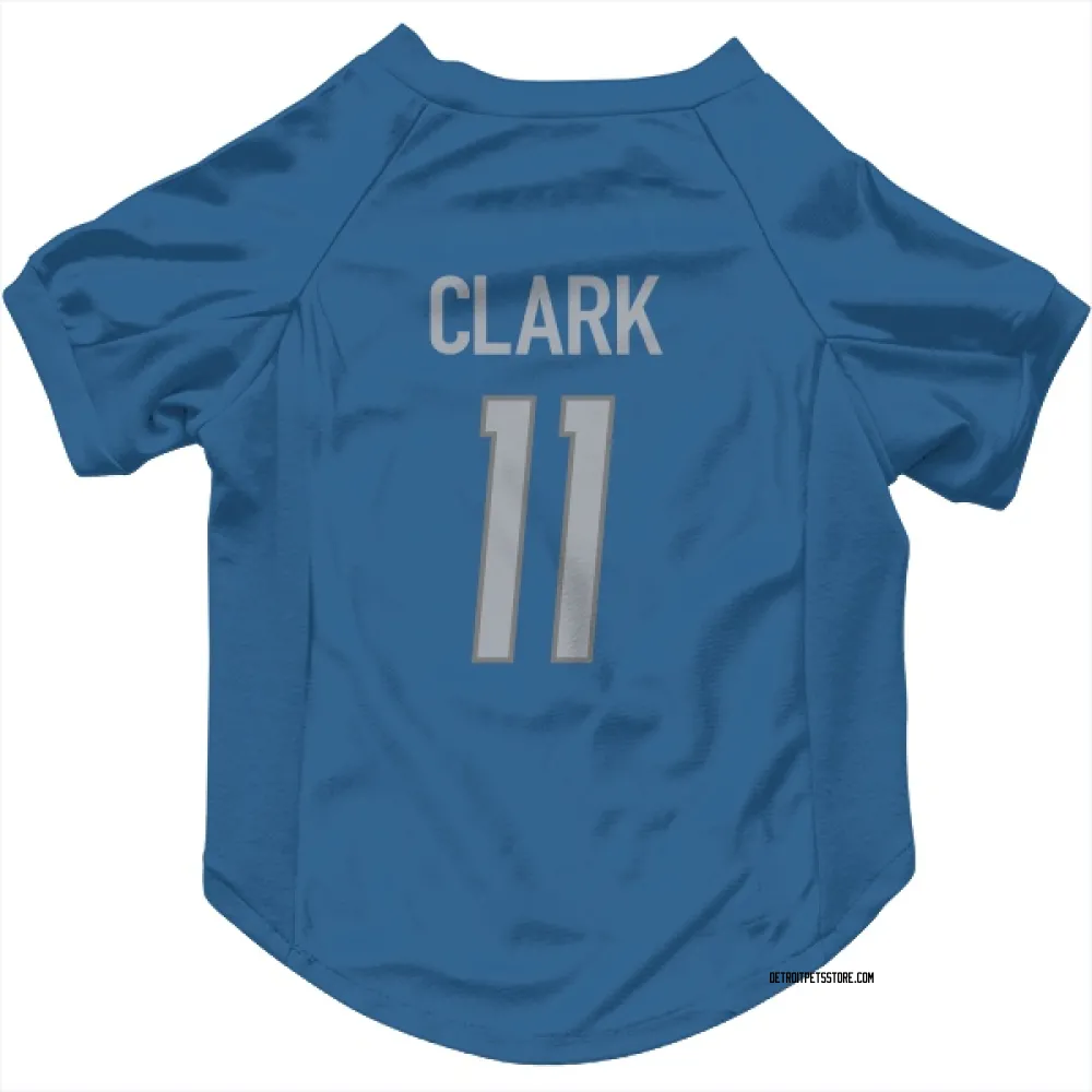 Detroit Lions Damone Clark Blue Pet Jersey for Dog & Cat