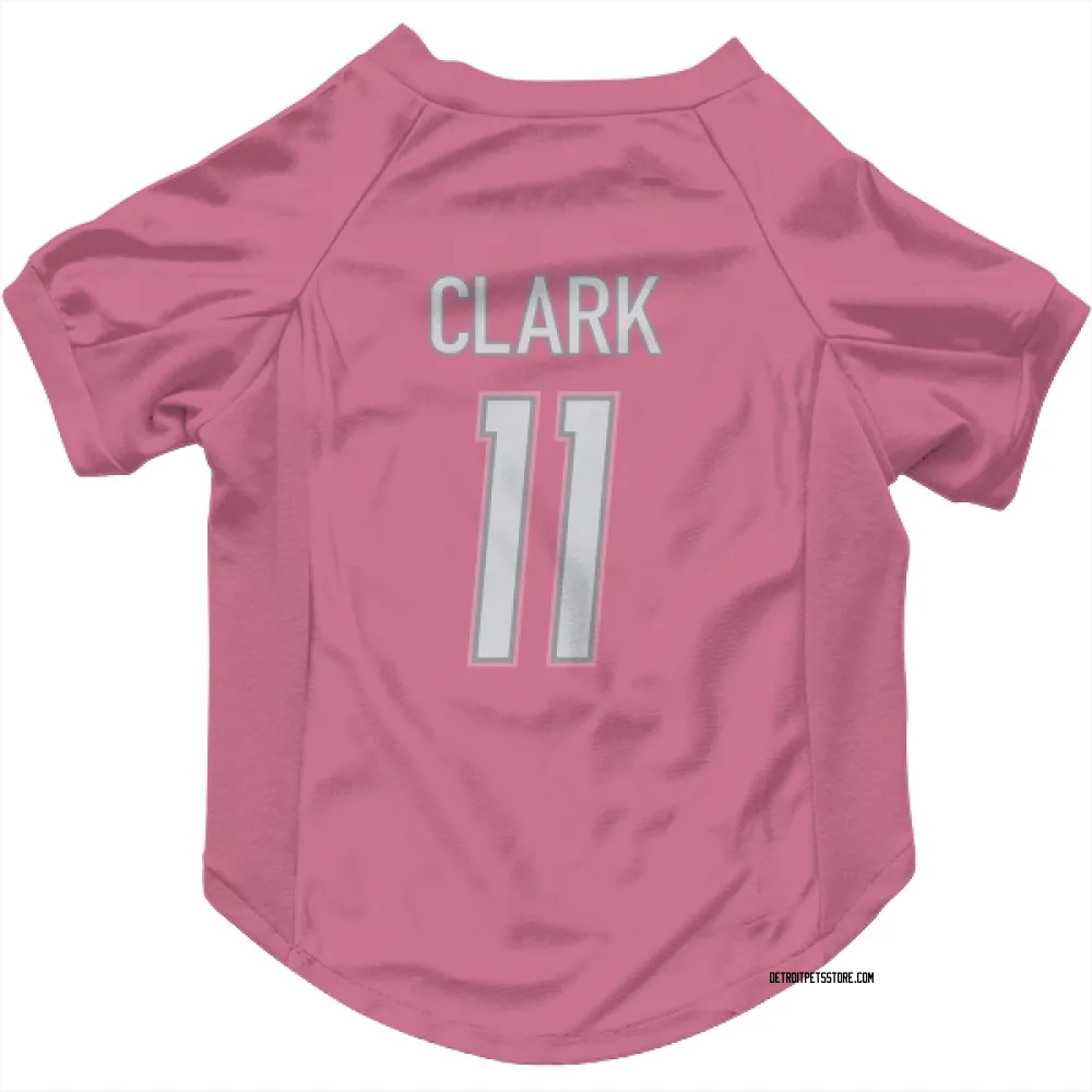 Detroit Lions Damone Clark Pink Pet Jersey for Dog & Cat