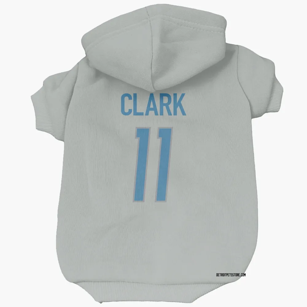 Detroit Lions Damone Clark Silver Pet Hoodie for Dog & Cat