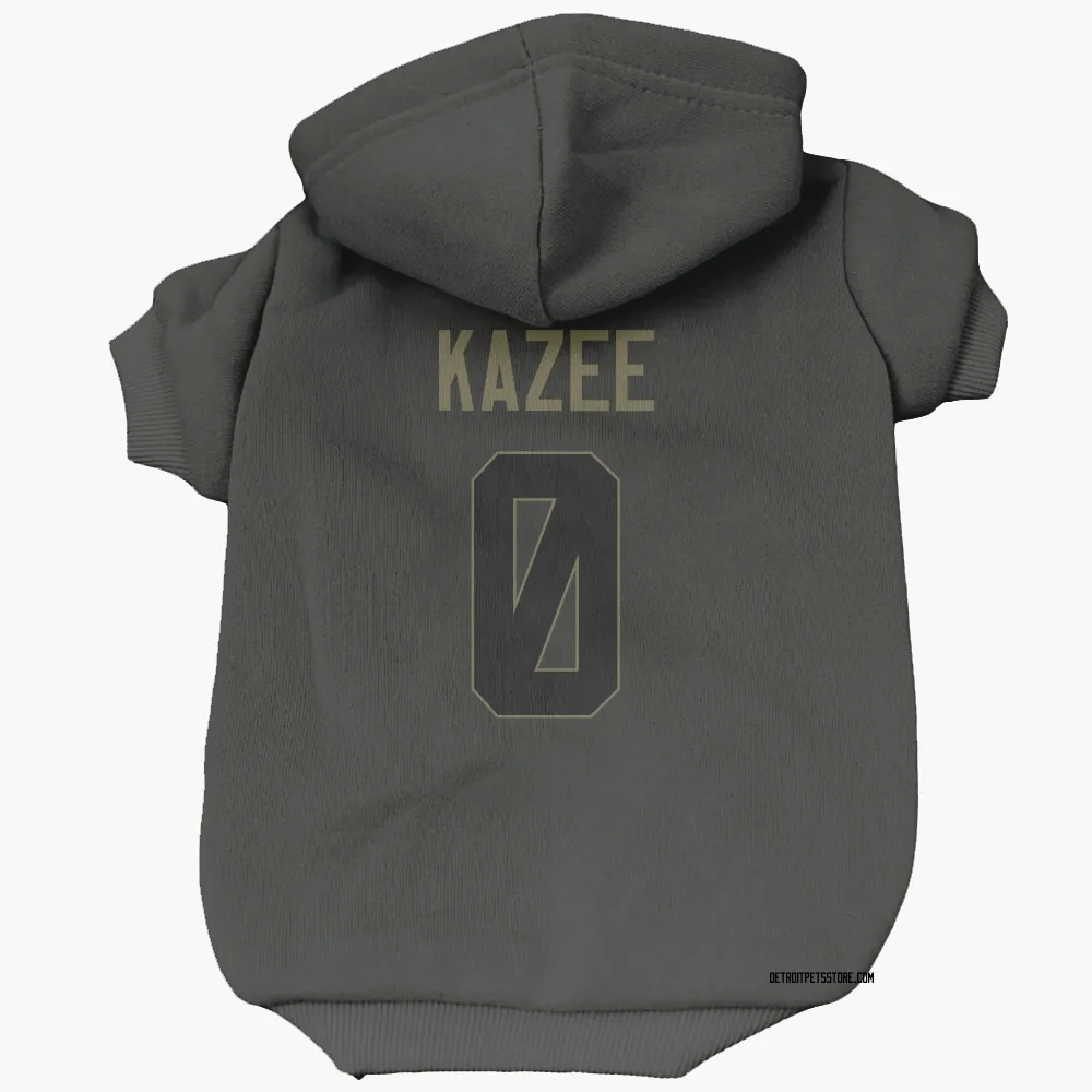 Detroit Lions Damontae Kazee Black Service Pet Hoodie for Dog & Cat