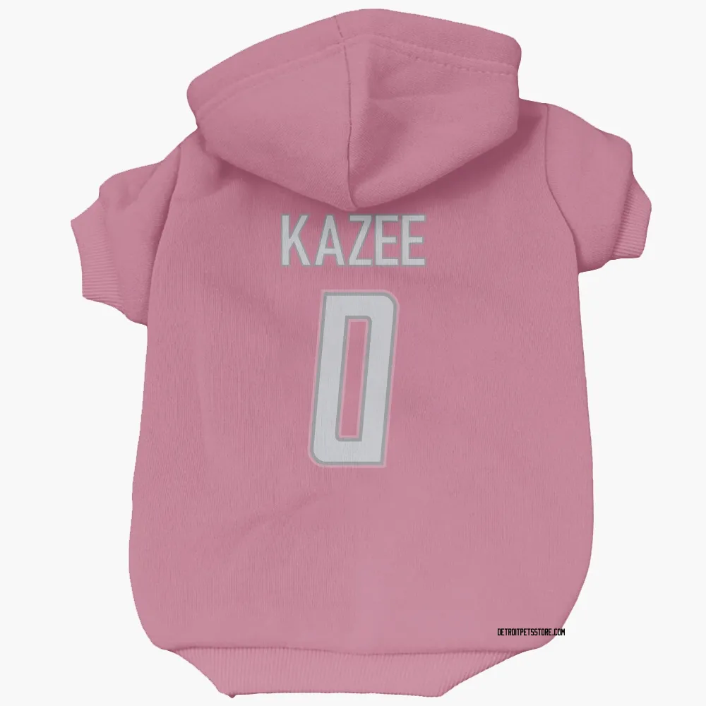 Detroit Lions Damontae Kazee Pink Pet Hoodie for Dog & Cat