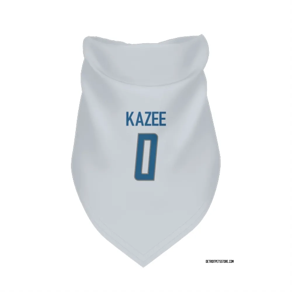 Detroit Lions Damontae Kazee White Pet Bandana for Dog & Cat