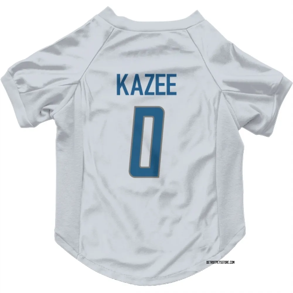 Detroit Lions Damontae Kazee White Pet Jersey for Dog & Cat
