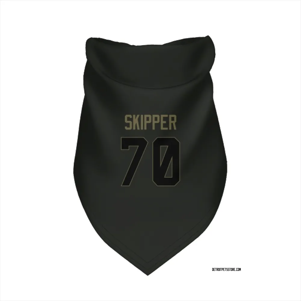 Detroit Lions Dan Skipper Black Service Pet Bandana for Dog & Cat