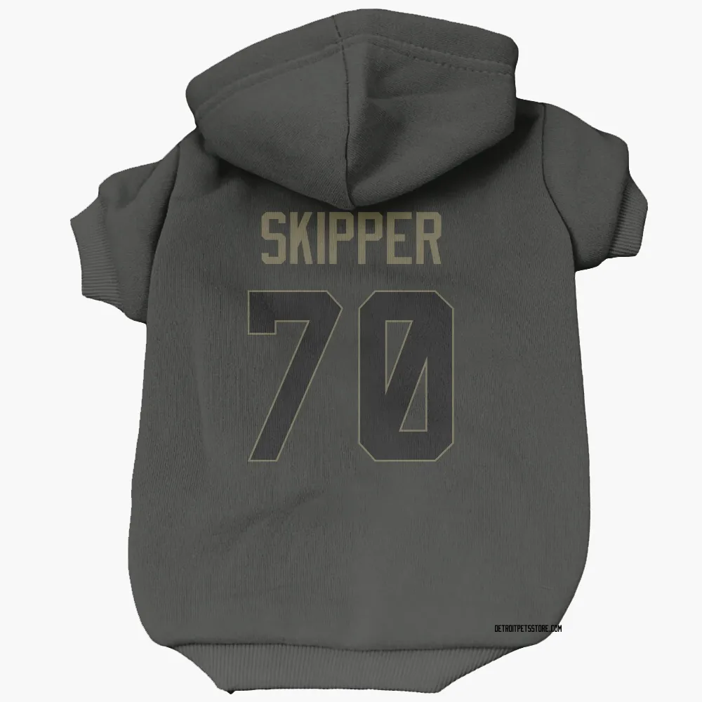 Detroit Lions Dan Skipper Black Service Pet Hoodie for Dog & Cat