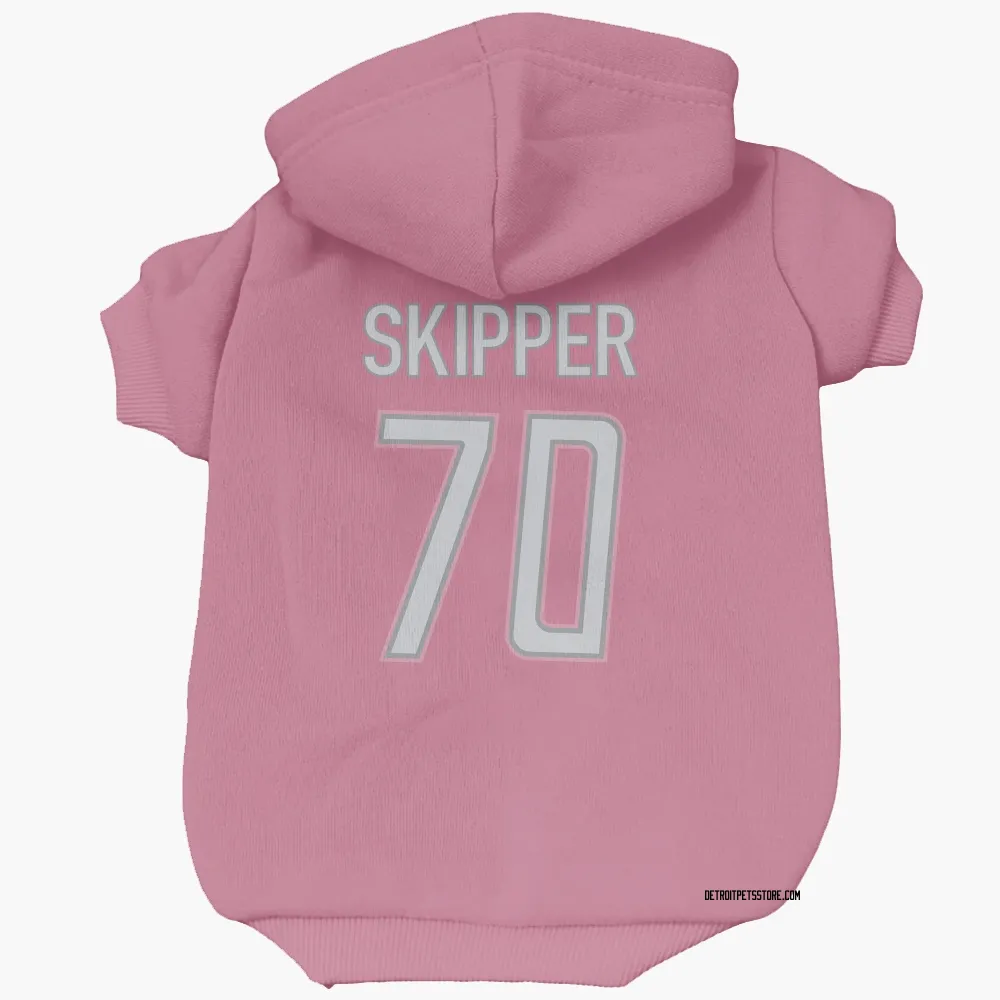 Detroit Lions Dan Skipper Pink Pet Hoodie for Dog & Cat