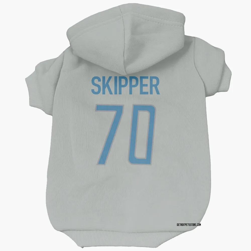 Detroit Lions Dan Skipper Silver Pet Hoodie for Dog & Cat