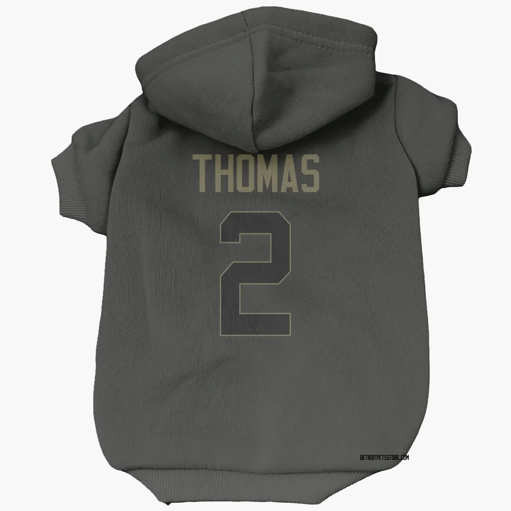 Detroit Lions Daniel Thomas Black Service Pet Hoodie for Dog & Cat