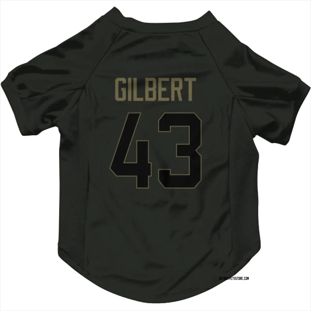 Detroit Lions DaRon Gilbert Black Service Pet Jersey for Dog & Cat