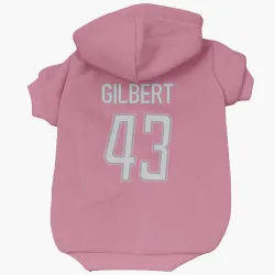 Detroit Lions DaRon Gilbert Pink Pet Hoodie for Dog & Cat