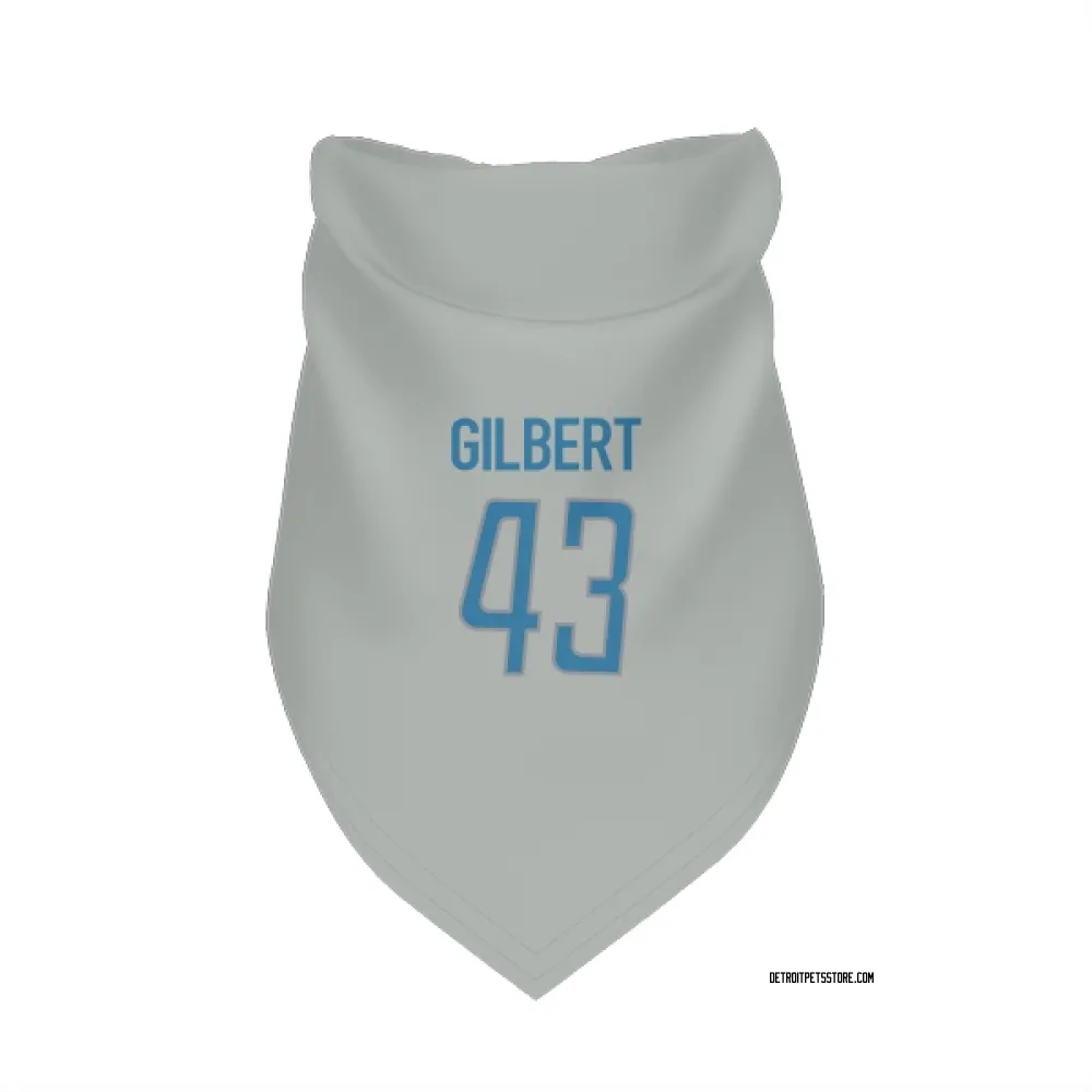 Detroit Lions DaRon Gilbert Silver Pet Bandana for Dog & Cat