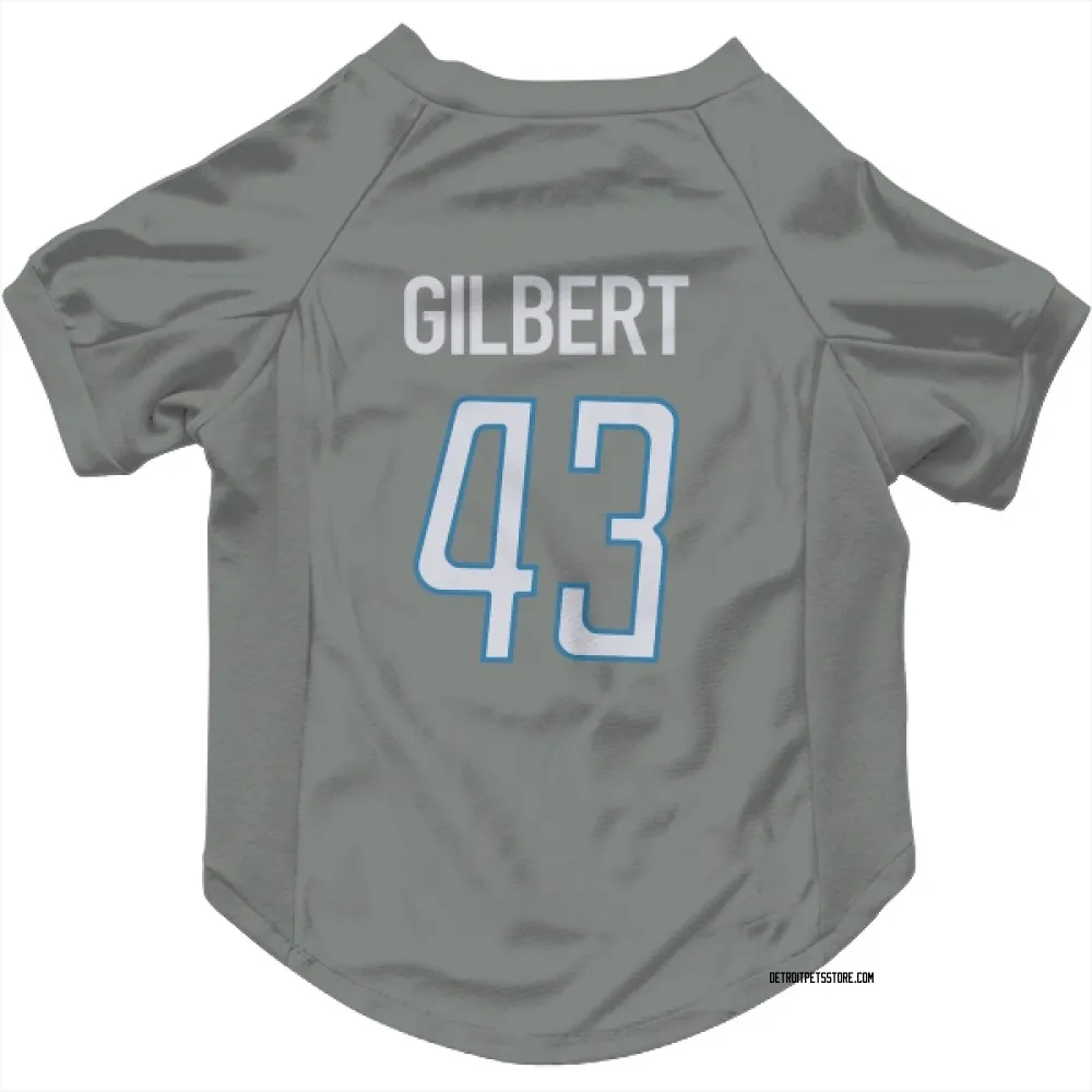 Detroit Lions DaRon Gilbert Steel Pet Jersey for Dog & Cat