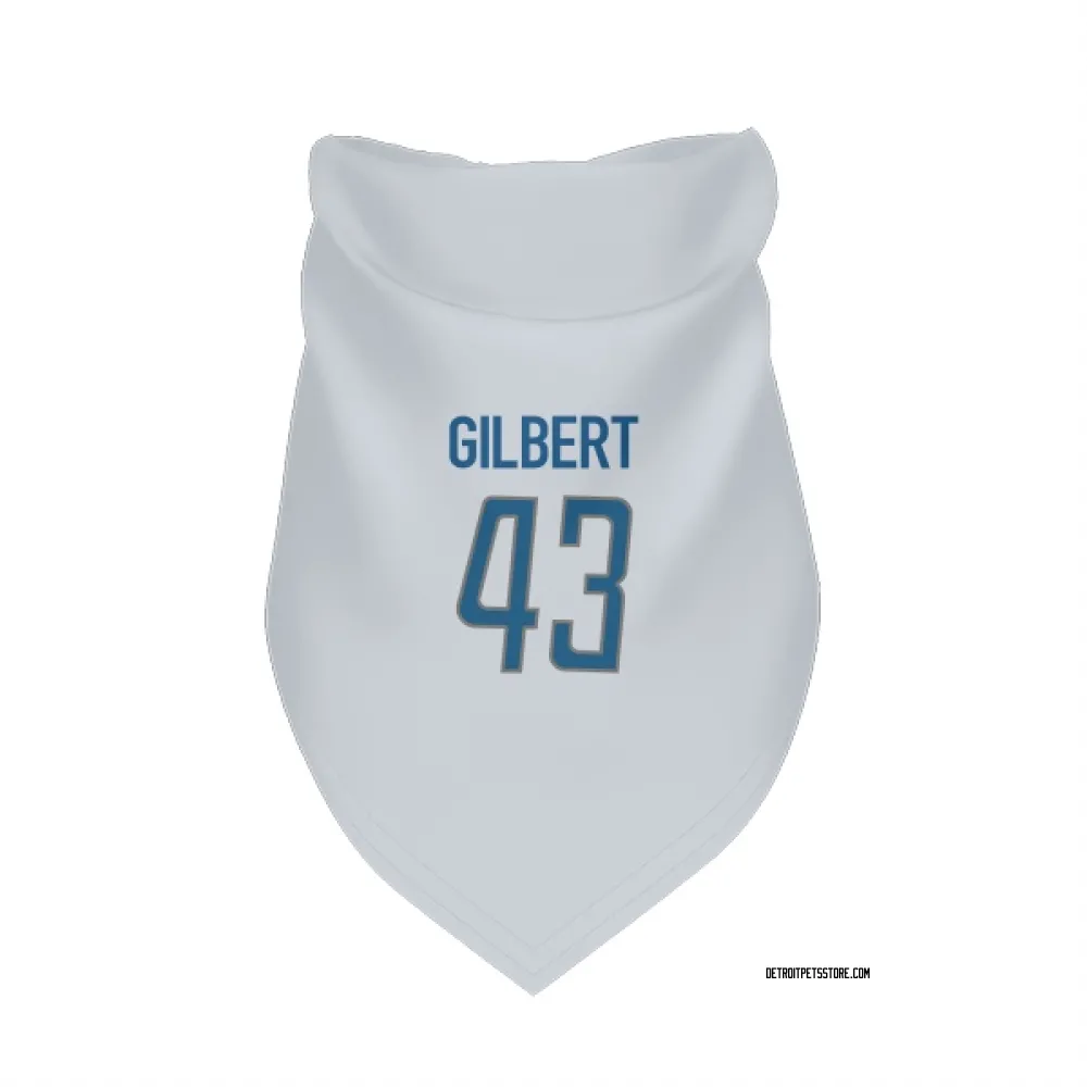 Detroit Lions DaRon Gilbert White Pet Bandana for Dog & Cat