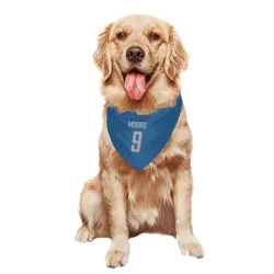 Detroit Lions Derrick Moore Blue Pet Bandana for Dog & Cat
