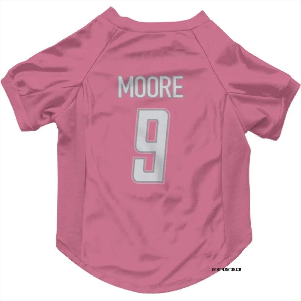 Detroit Lions Derrick Moore Pink Pet Jersey for Dog & Cat