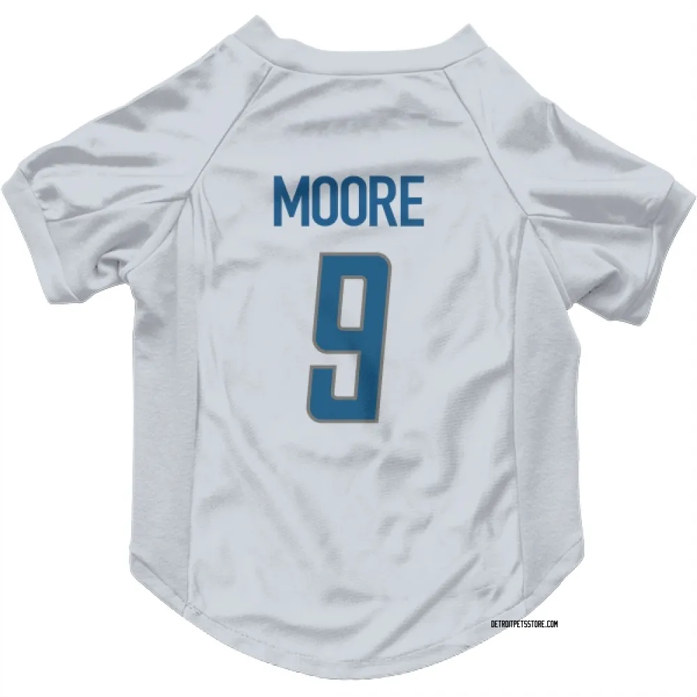 Detroit Lions Derrick Moore White Pet Jersey for Dog & Cat