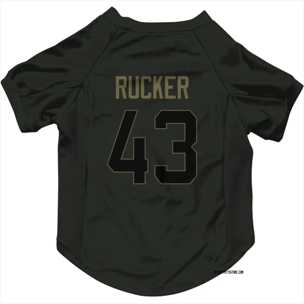 Detroit Lions De'Shawn Rucker Black Service Pet Jersey for Dog & Cat