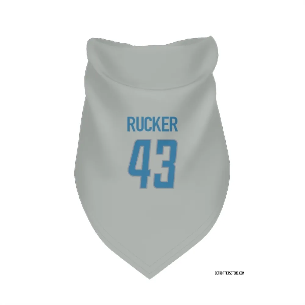 Detroit Lions De'Shawn Rucker Silver Pet Bandana for Dog & Cat