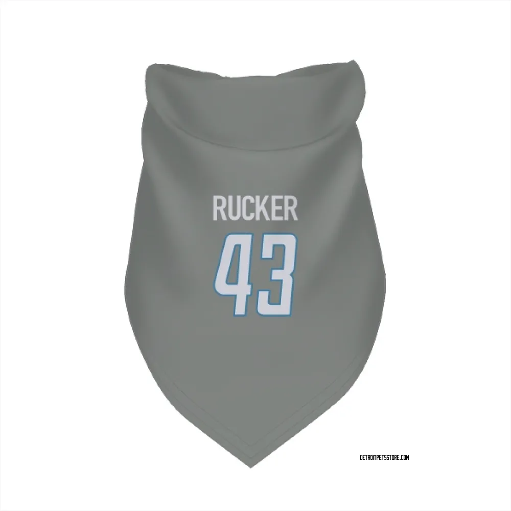 Detroit Lions De'Shawn Rucker Steel Pet Bandana for Dog & Cat