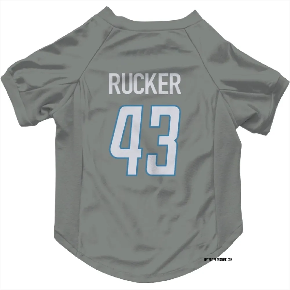 Detroit Lions De'Shawn Rucker Steel Pet Jersey for Dog & Cat