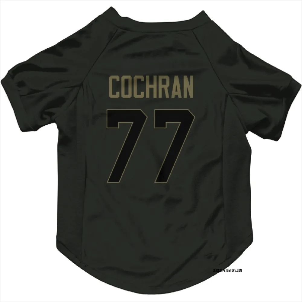 Detroit Lions Devin Cochran Black Service Pet Jersey for Dog & Cat