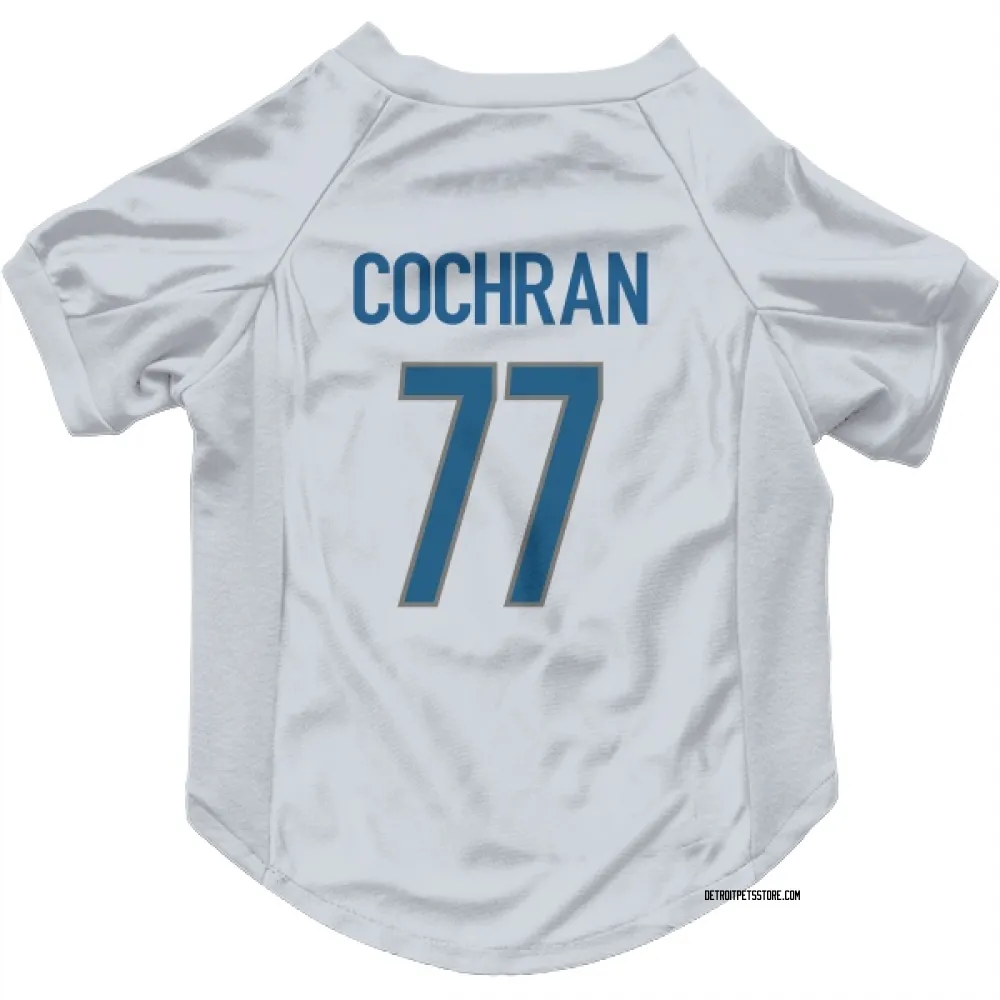 Detroit Lions Devin Cochran White Pet Jersey for Dog & Cat