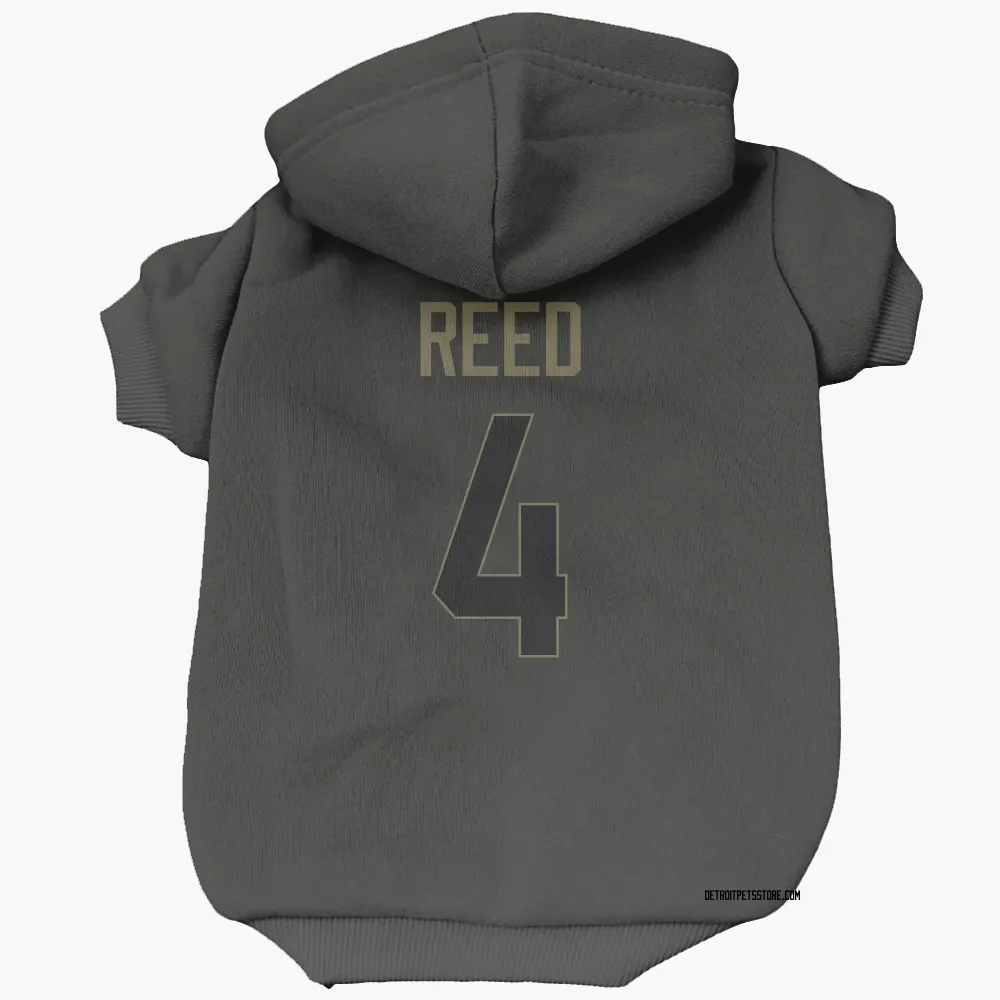 Detroit Lions D.J. Reed Black Service Pet Hoodie for Dog & Cat