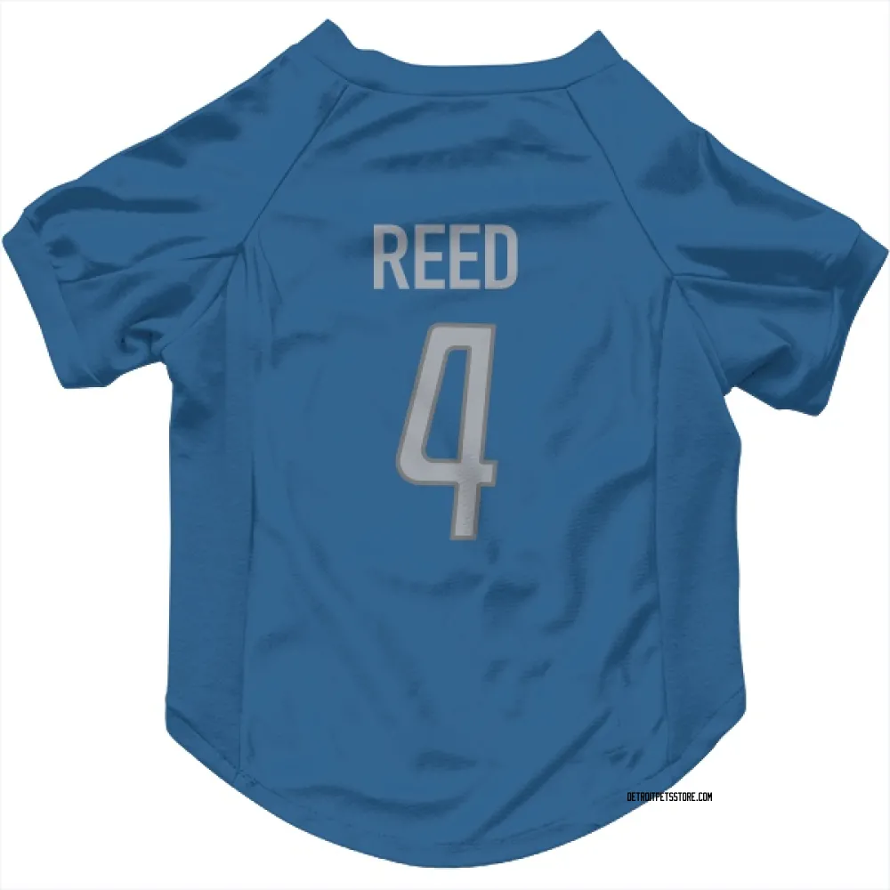 Detroit Lions D.J. Reed Blue Pet Jersey for Dog & Cat