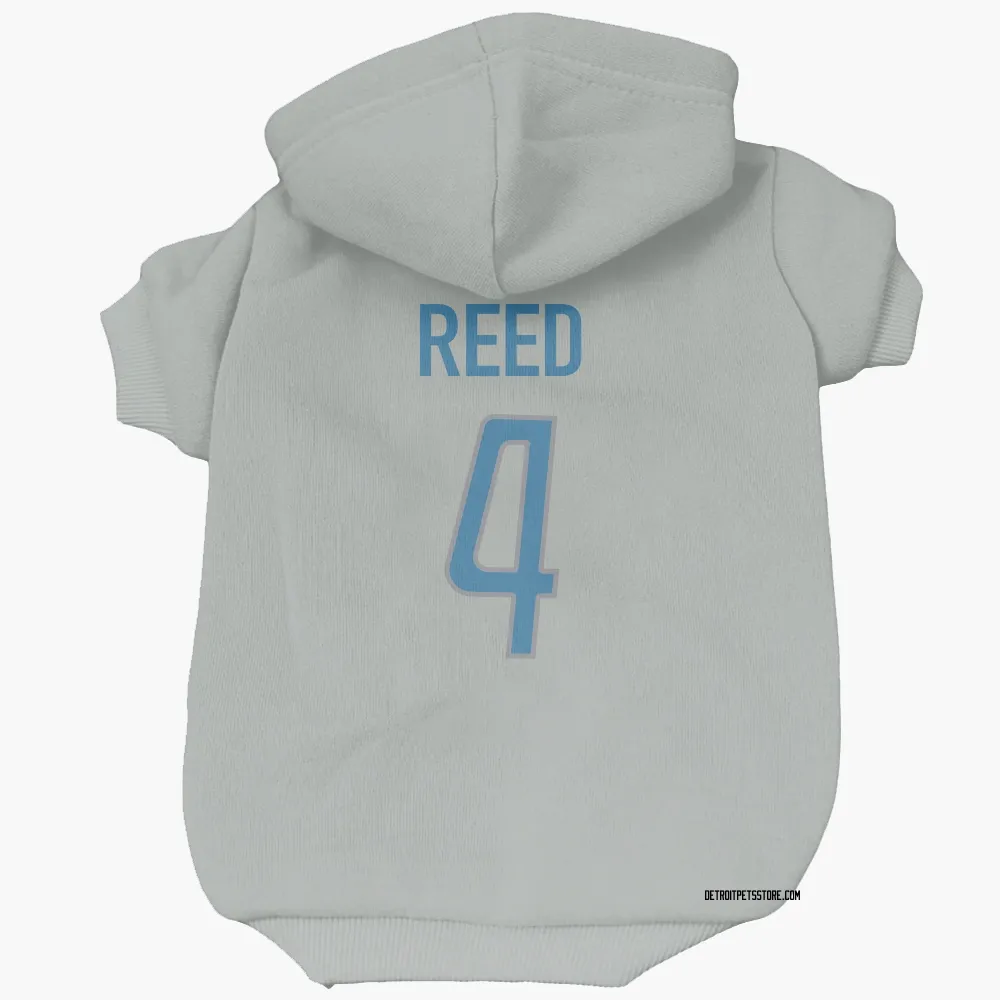 Detroit Lions D.J. Reed Silver Pet Hoodie for Dog & Cat