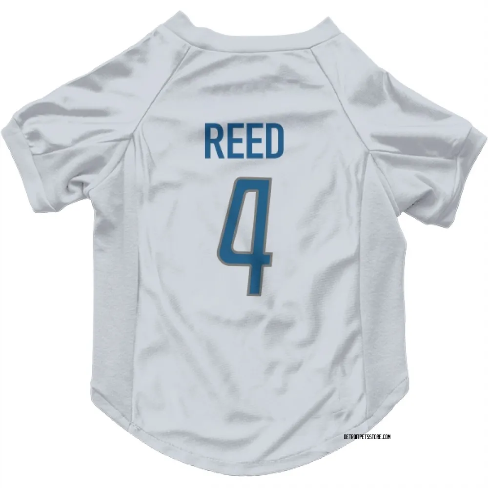 Detroit Lions D.J. Reed White Pet Jersey for Dog & Cat