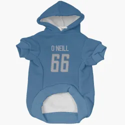 Detroit Lions Eric O'Neill Blue Pet Hoodie for Dog & Cat