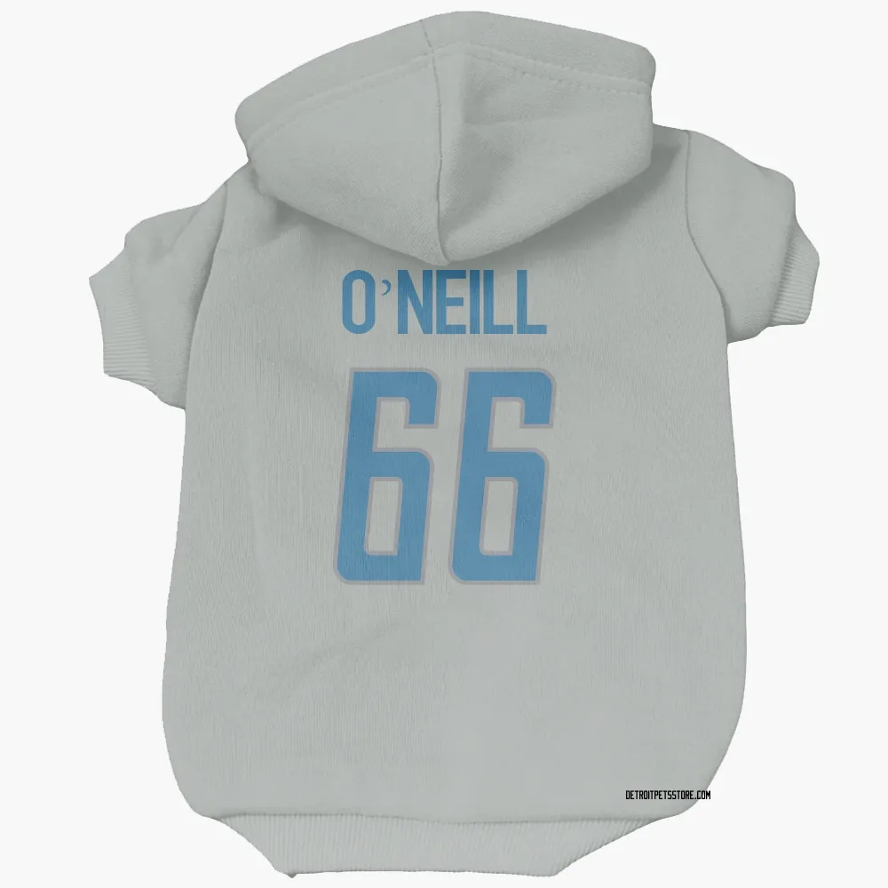 Detroit Lions Eric O'Neill Silver Pet Hoodie for Dog & Cat