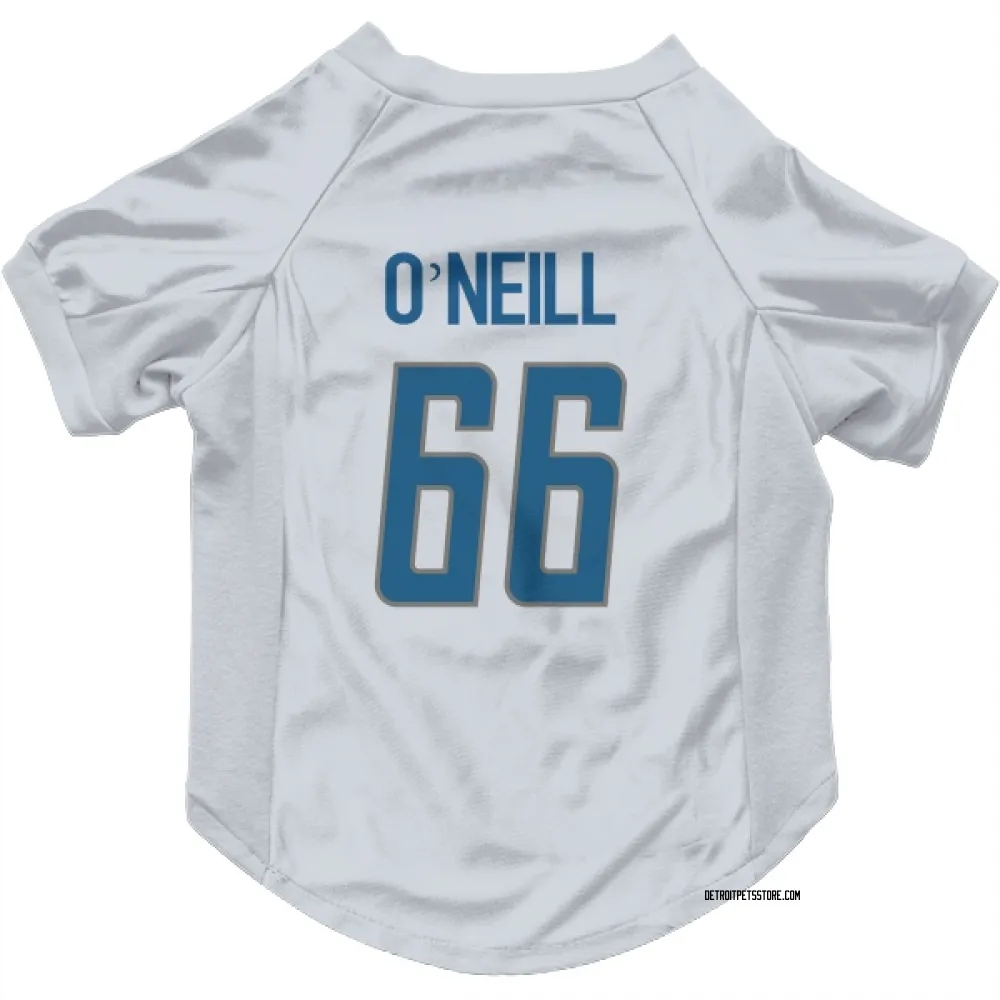 Detroit Lions Eric O'Neill White Pet Jersey for Dog & Cat