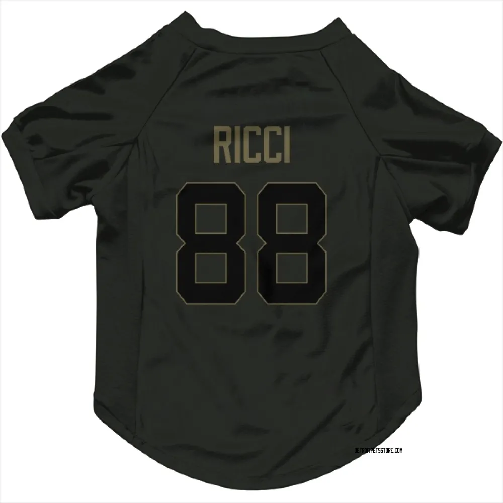 Detroit Lions Giovanni Ricci Black Service Pet Jersey for Dog & Cat