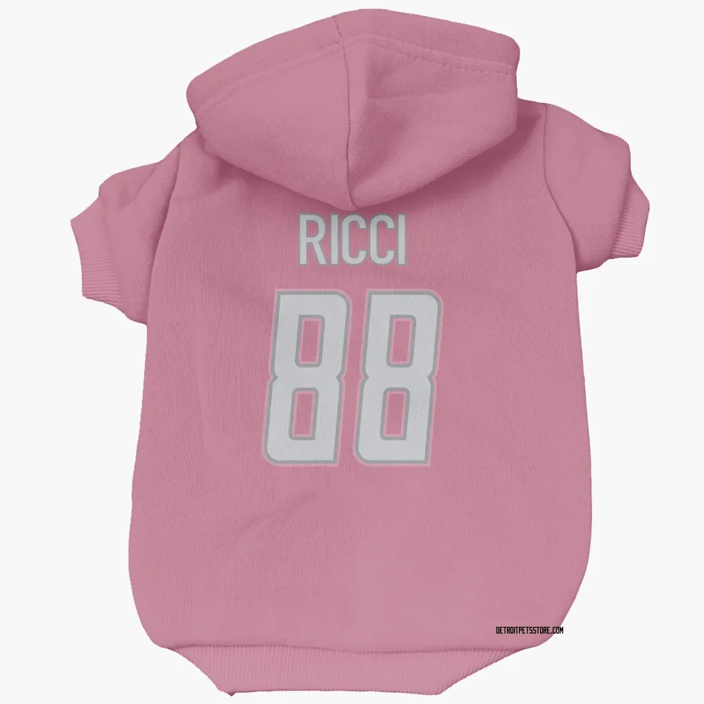 Detroit Lions Giovanni Ricci Pink Pet Hoodie for Dog & Cat