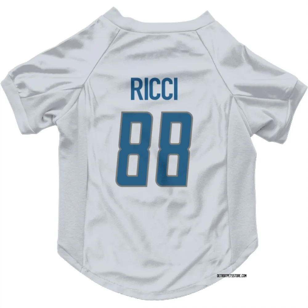 Detroit Lions Giovanni Ricci White Pet Jersey for Dog & Cat