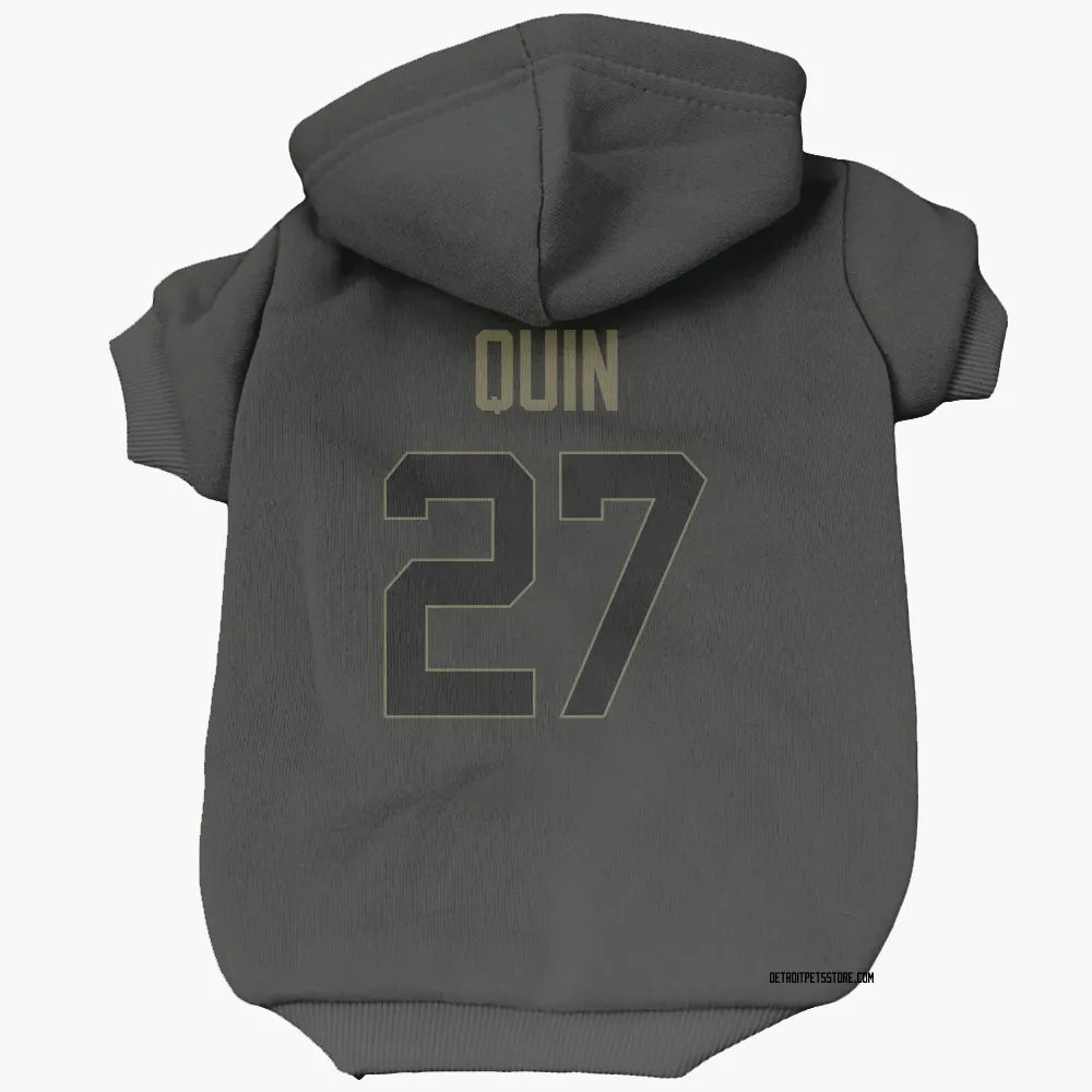 Detroit Lions Glover Quin Black Service Pet Hoodie for Dog & Cat