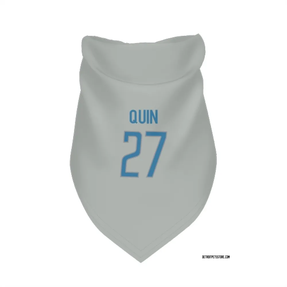 Detroit Lions Glover Quin Silver Pet Bandana for Dog & Cat